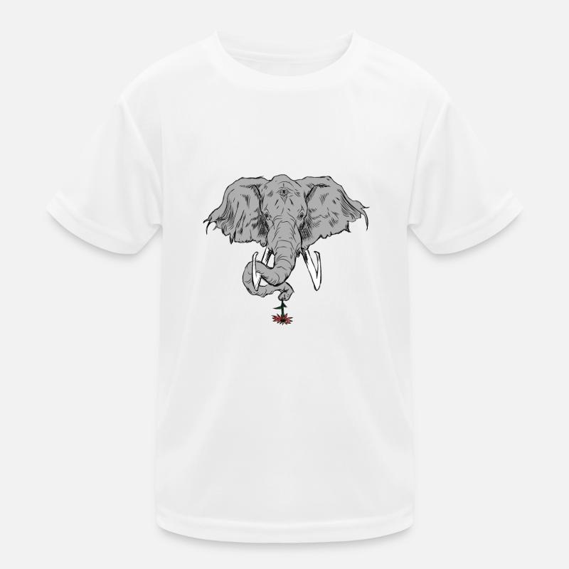 Éléphant avec trois yeux et fleur T-shirt sport Enfant