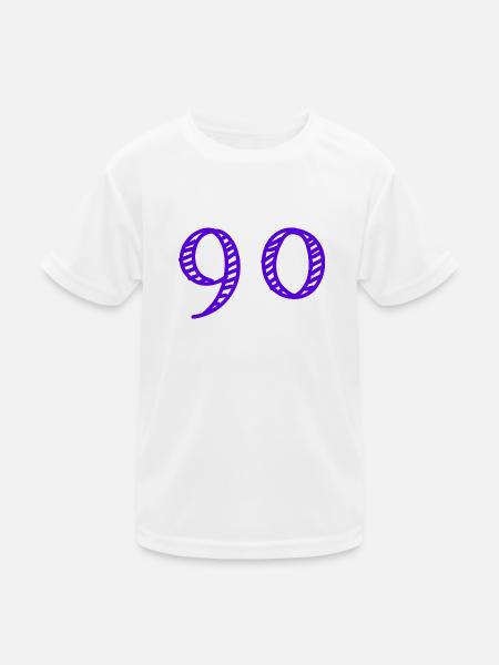 90 YEARS. 90TH ANNIVERSARY. BIRTHDAY 90 YEARS. YEAR - Kids Functional T-Shirt - white - Front