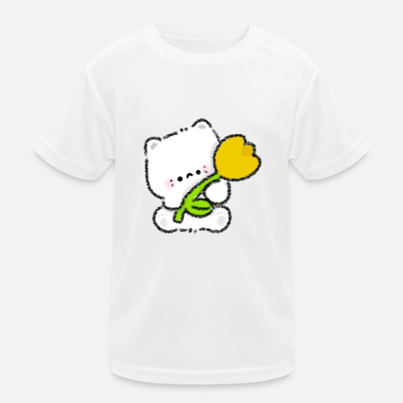 Romantisches Kätzchen Kinder Funktions-T-Shirt