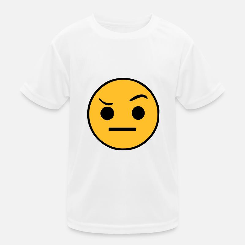 Emoji Skepticism Sketch Color Kids Functional T-Shirt