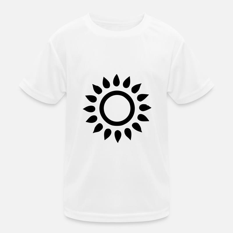 Sun Drawing Nature Sketch black Kids Functional T-Shirt