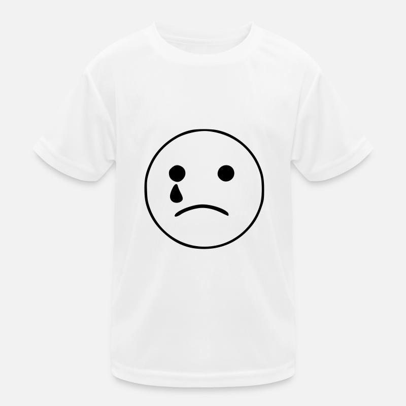 Emoji sketch cry noir T-shirt sport Enfant
