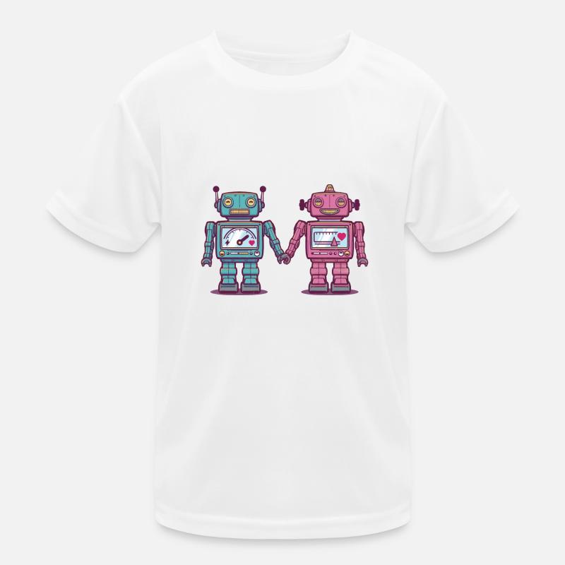 Liebend Robots Kinder Funktions-T-Shirt