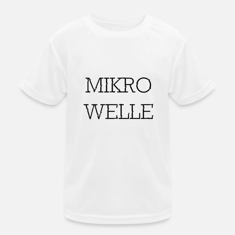 Mikrowelle - Kinder Funktions-T-Shirt - Weiß