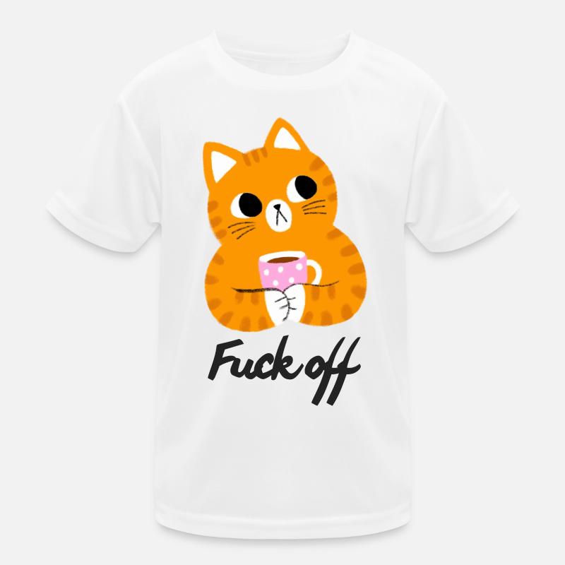 Genervte Katze Kinder Funktions-T-Shirt