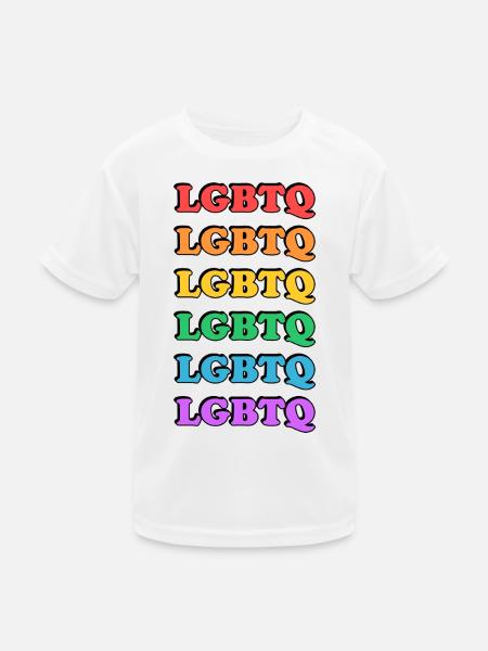Rainbow LGBTQ - Kinder Funktions-T-Shirt - Weiß