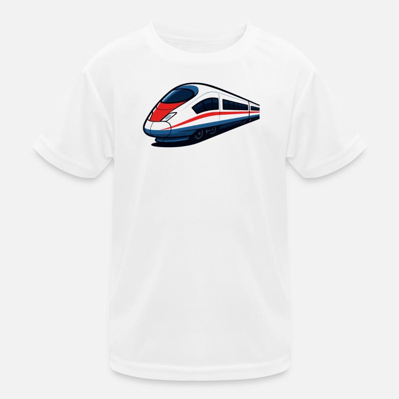 Neon lines high-speed train Kids Functional T-Shirt