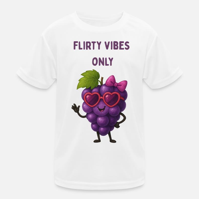 Flirting Grape Graphic Kids Functional T-Shirt
