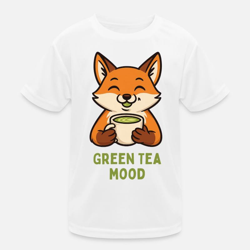 Fuchs Tee-Mood Grüner Tee Kinder Funktions-T-Shirt
