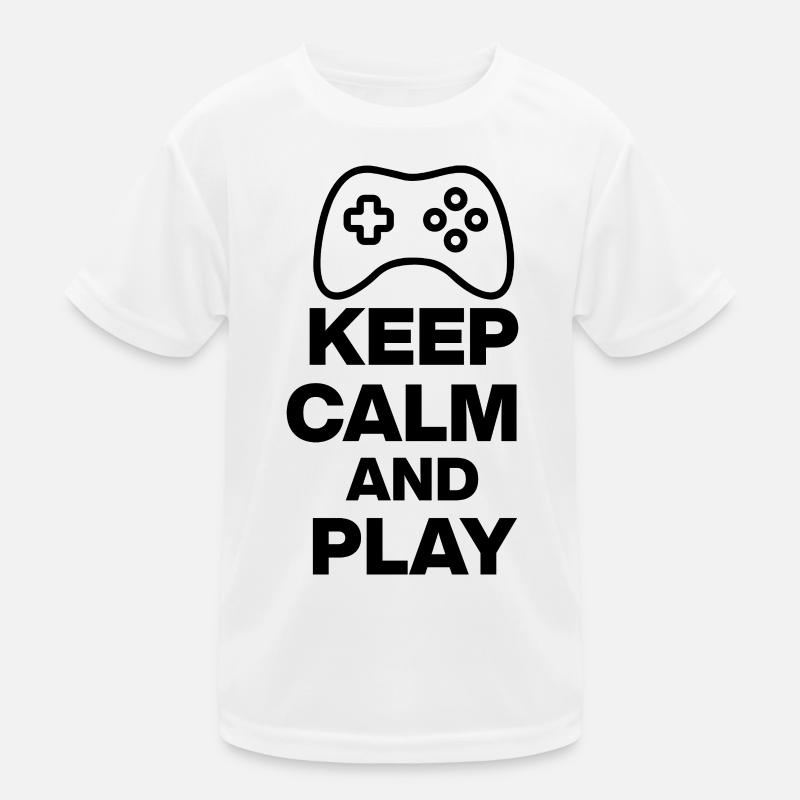 KEEP CALM AND PLAY! NERDLIFE GAMING ONLINE Kids Functional T-Shirt