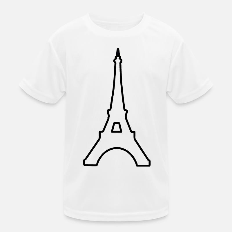 Eiffel Tower Paris minimalist landmark Kids Functional T-Shirt
