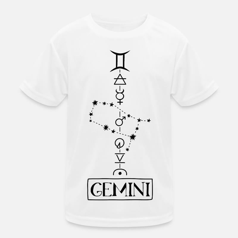 Gémeaux - Zodiaque des Gémeaux - noir T-shirt sport Enfant
