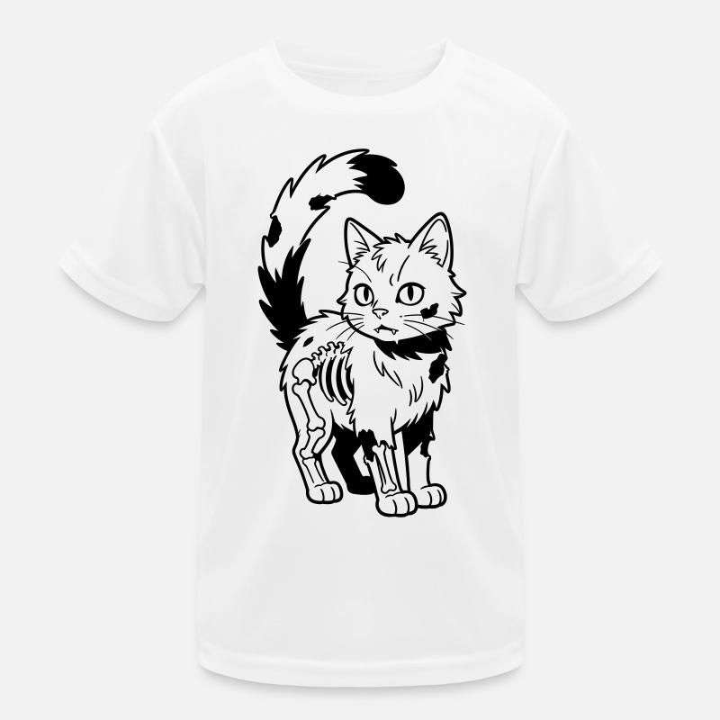 Zombie-Katze Kinder Funktions-T-Shirt