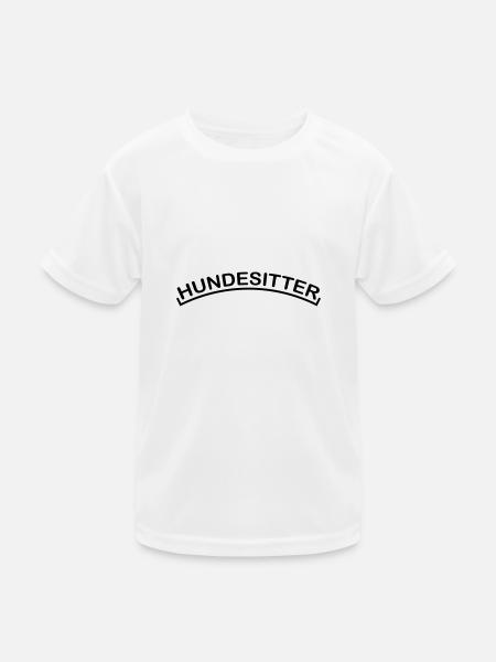 Hundesitter - Kinder Funktions-T-Shirt - Weiß - Vorne