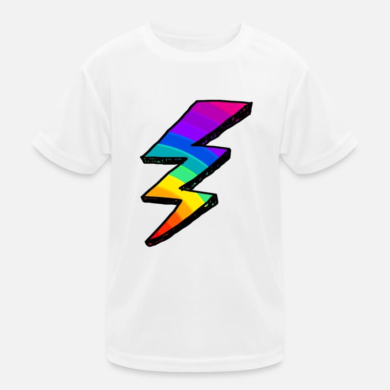 Éclair coloré. Arc en ciel T-shirt sport Enfant