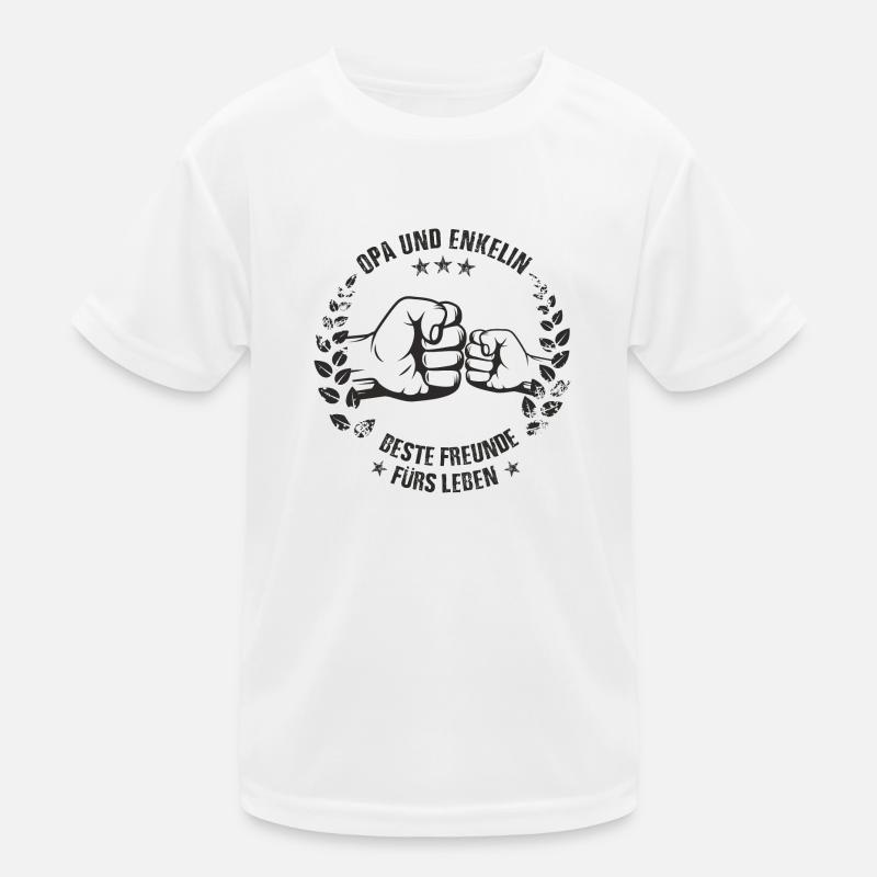 Opa und Enkelin Kinder Funktions-T-Shirt