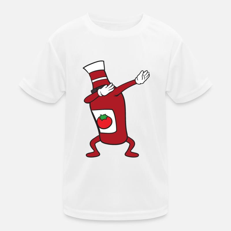 Dabbing Dab Ketchup Bottle Kids Functional T-Shirt