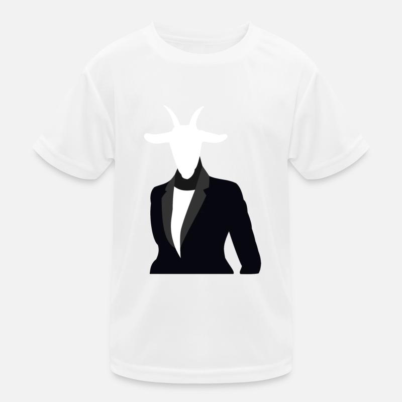 Goat boss with suit Kids Functional T-Shirt