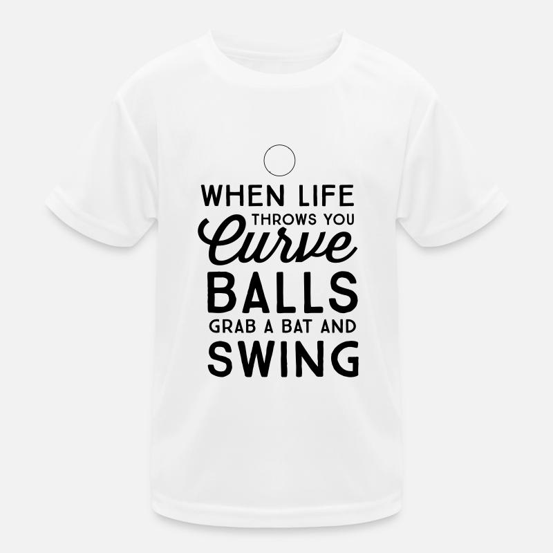When Life Throws You Curve Balls Kids Functional T-Shirt