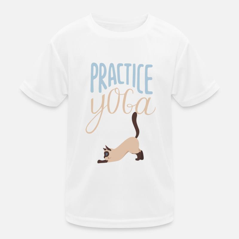 Practice Yoga - Chat Kids Functional T-Shirt