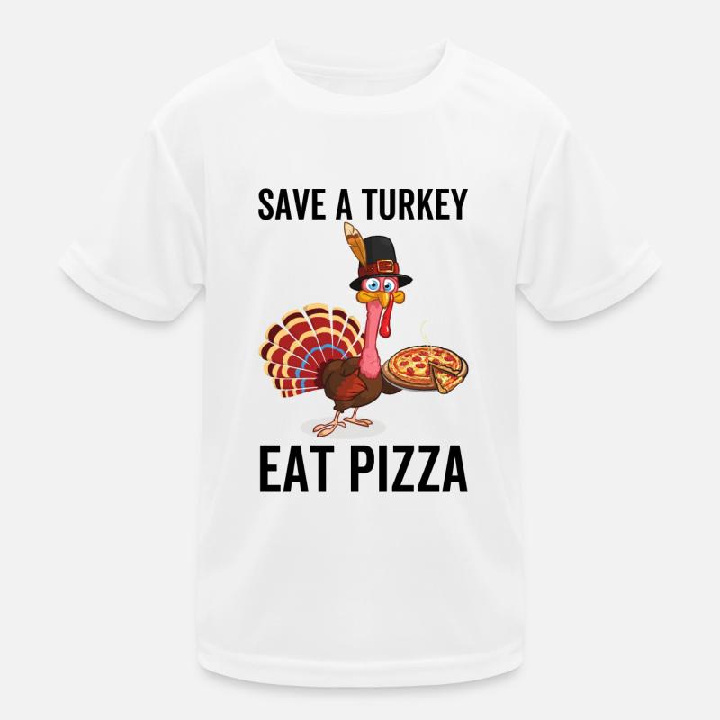 Sauver une dinde Mangez une pizza T-shirt sport Enfant