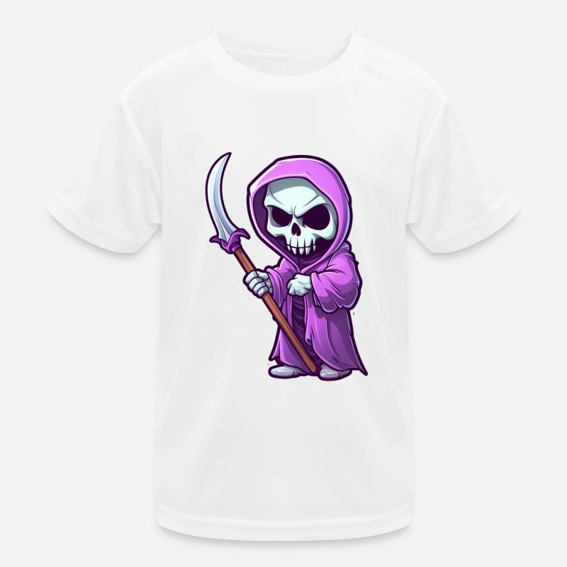 Graffiti Grim Reaper Sticker Kids Functional T-Shirt