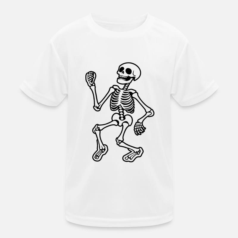 Skeleton Costume Bones Halloween Horreur T-shirt sport Enfant