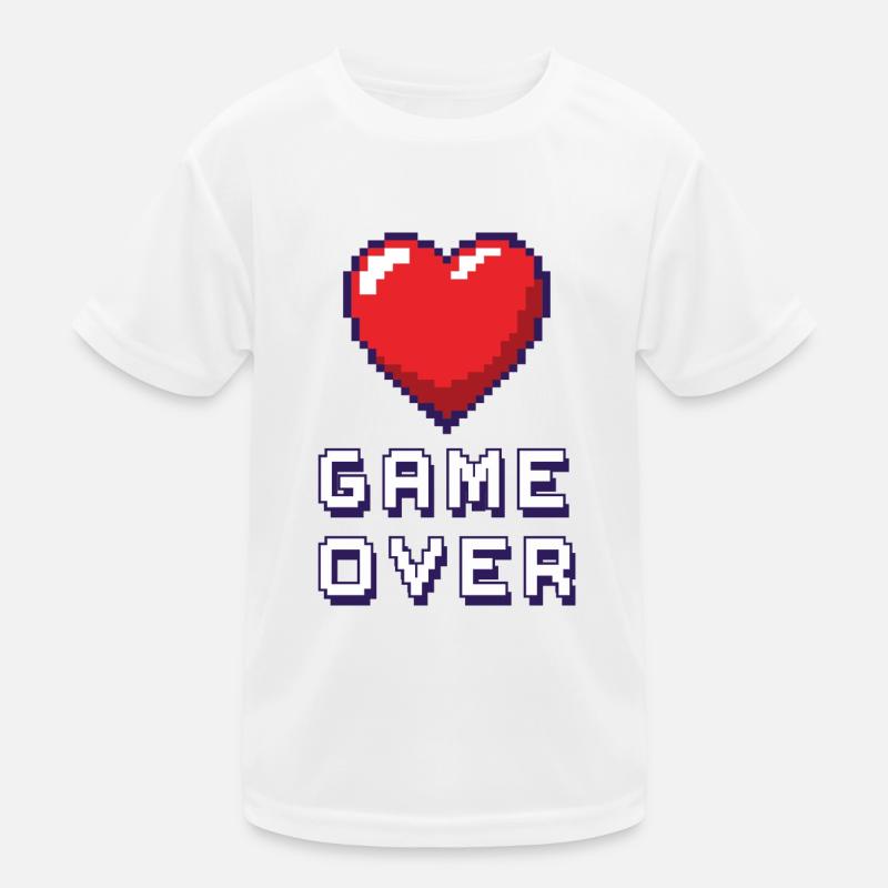 Game Over violet T-shirt sport Enfant