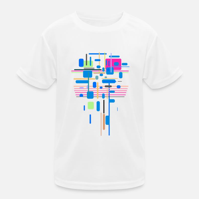 Abstract Colors Pattern Kids Functional T-Shirt