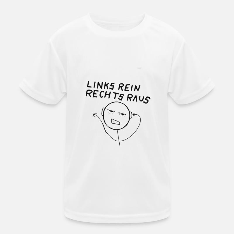 Links rein rechts raus Kinder Funktions-T-Shirt
