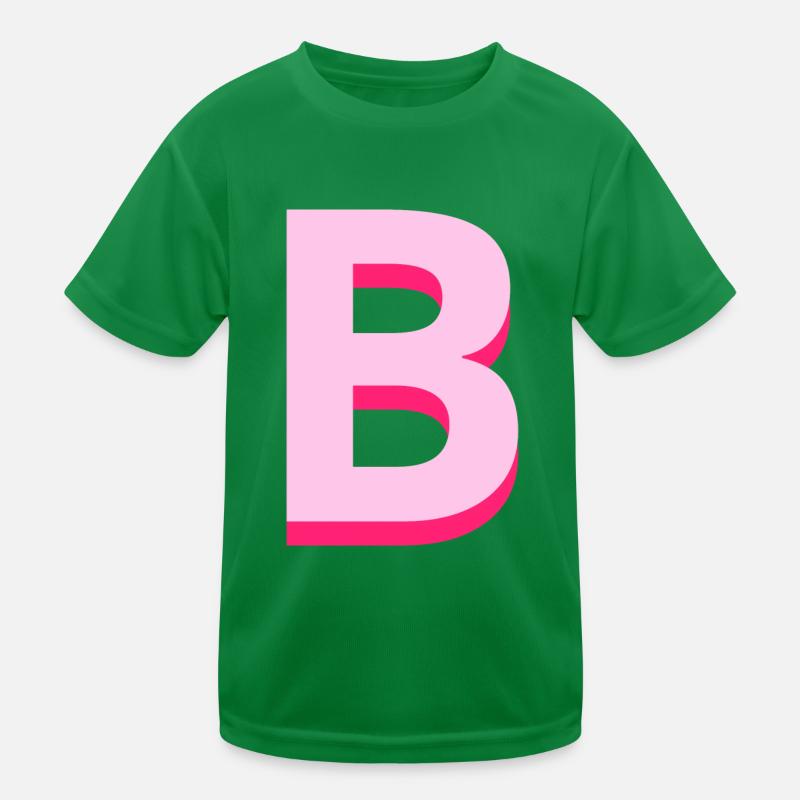 Pop- und moderner rosafarbener Buchstabe b Kinder Funktions-T-Shirt