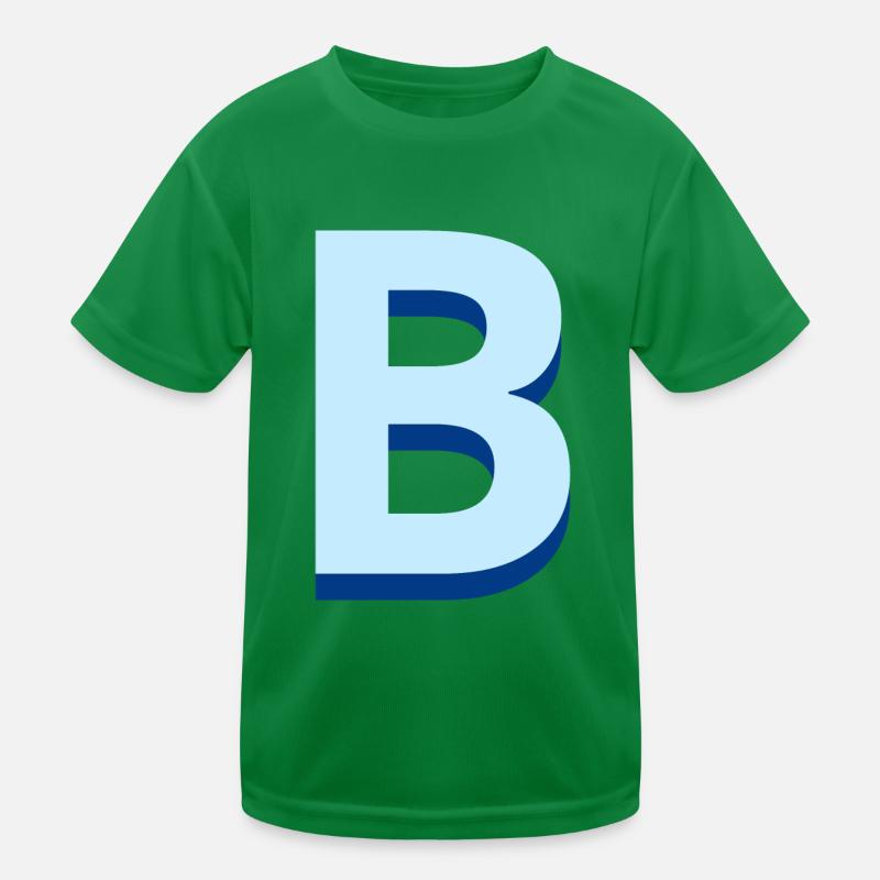 Letter b blue pop and modern Kids Functional T-Shirt