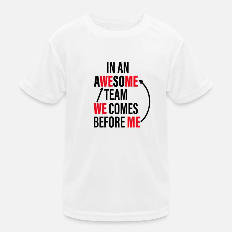 Teamwork - Kinder Funktions-T-Shirt - Weiß