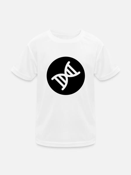 DNA double helix - Kids Functional T-Shirt - white - Front