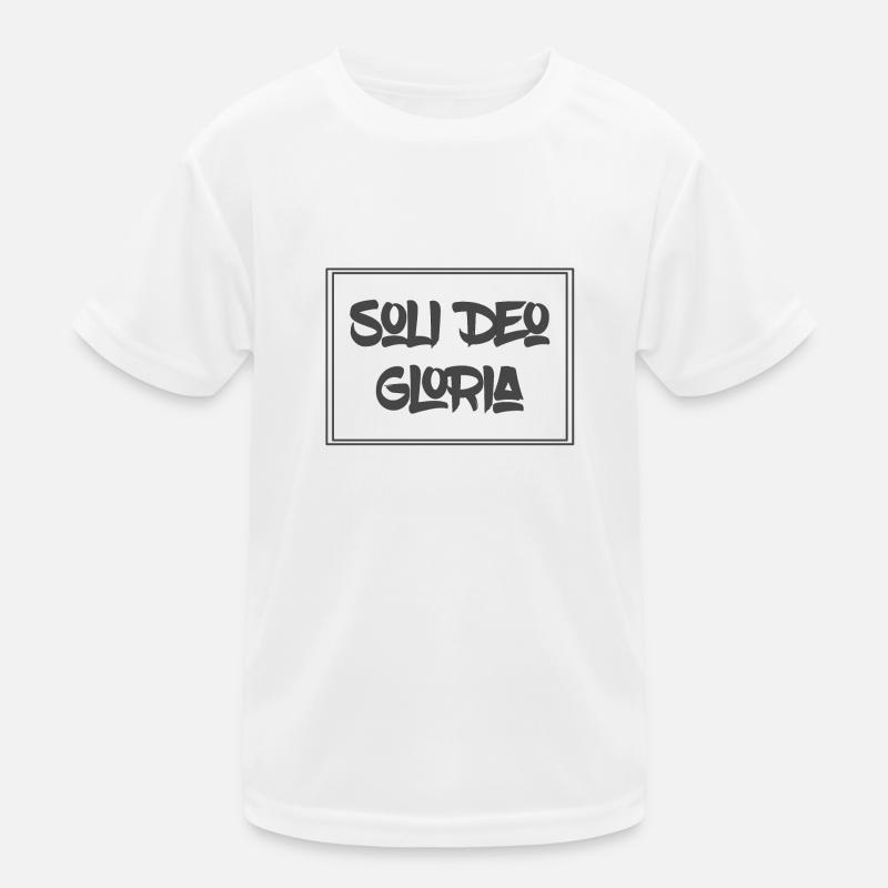 Christliches Design Soli Deo Gloria bedeutet Ruhm Kinder Funktions-T-Shirt