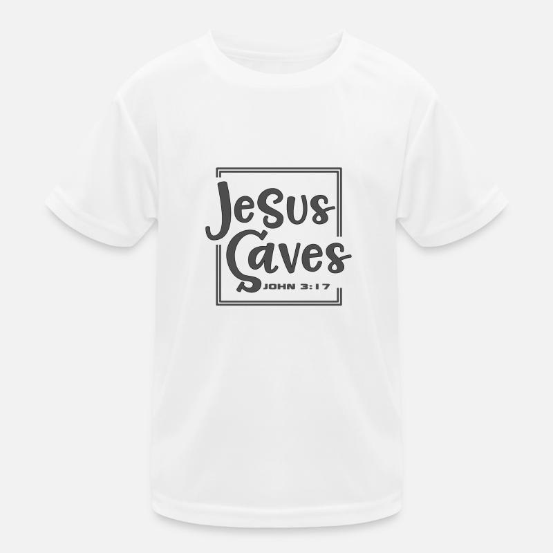 Christian Design Jesus rettet Johannes 3 Vers 17 Kinder Funktions-T-Shirt