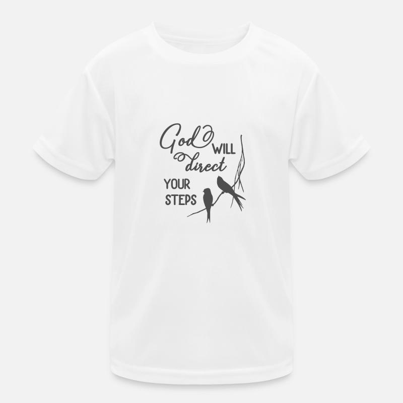 Christian Design God will Direct Your Steps Kids Functional T-Shirt