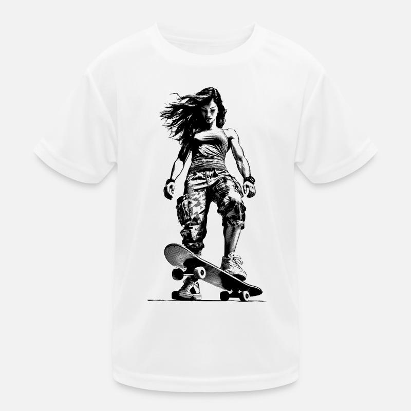Skate Queen Shirt – The Road Is Calling! Kids Functional T-Shirt
