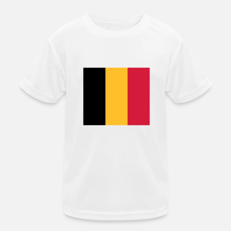 Nationalflagge von Belgien Kinder Funktions-T-Shirt