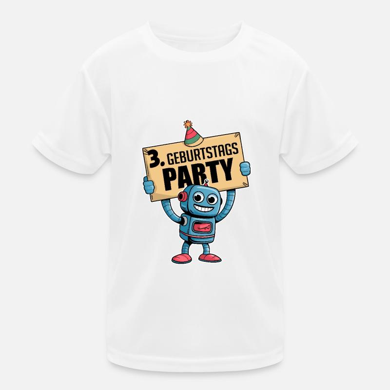 J’ai trois ans et j’ai trois ans d’existence d’un robot. T-shirt sport Enfant