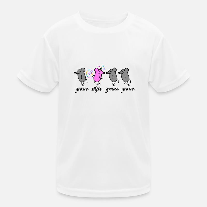 Maus und Mäuse - Kinder Funktions-T-Shirt - Weiß
