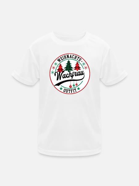 Wachfrau Weihnachten Wachdienst Sicherheitsdienst - Kinder Funktions-T-Shirt - Weiß - Vorne