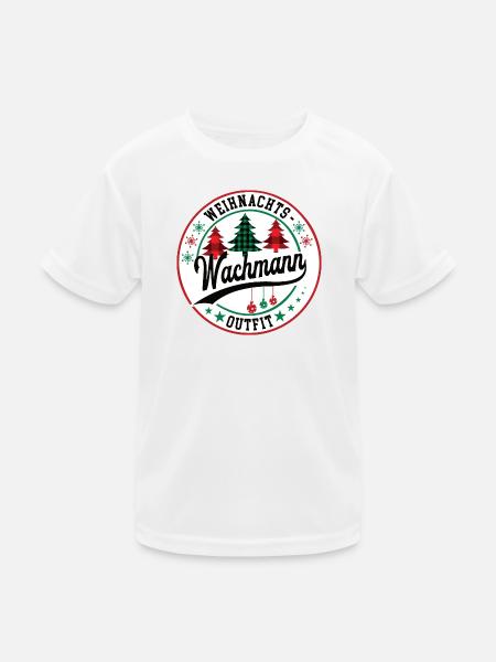 Wachmann Weihnachten Sicherheitsdienst Wachdienst - Kinder Funktions-T-Shirt - Weiß - Vorne