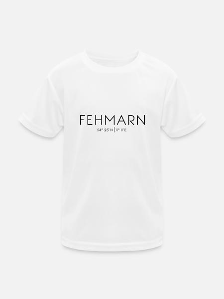 Insel Fehmarn, Ostsee, Schleswig-Holstein - Kinder Funktions-T-Shirt - Weiß