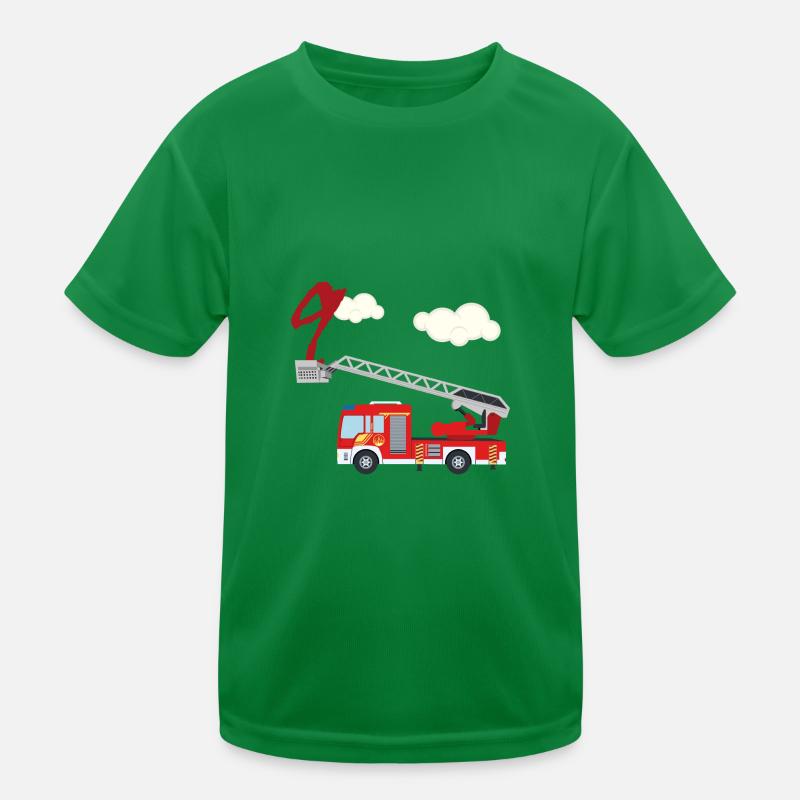 Camion de pompiers - 9e anniversaire T-shirt sport Enfant