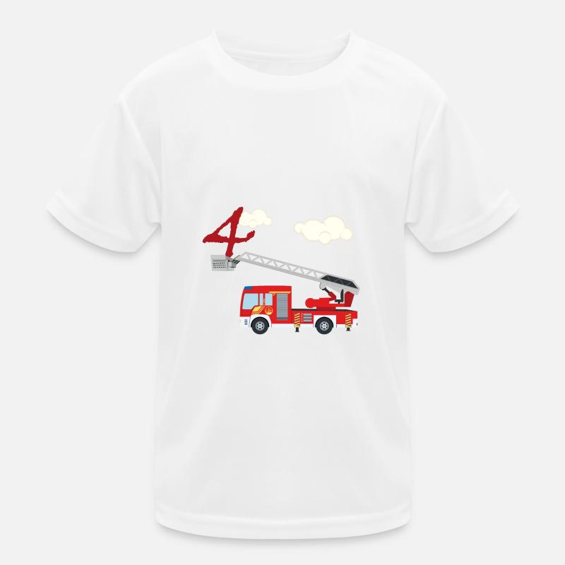 Camion de pompiers - 4e anniversaire T-shirt sport Enfant