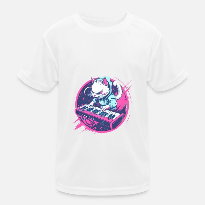 Synth Katze Kinder Funktions-T-Shirt