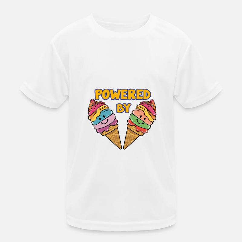 Lustiges Eiscreme Design und Spruch Kinder Funktions-T-Shirt