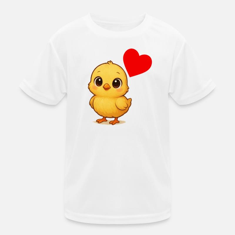 Stuffy Chick Heart Kids Functional T-Shirt