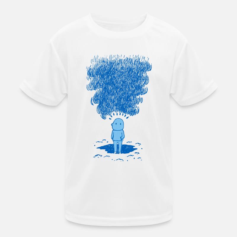 Blue Veil of Thoughts Kids Functional T-Shirt